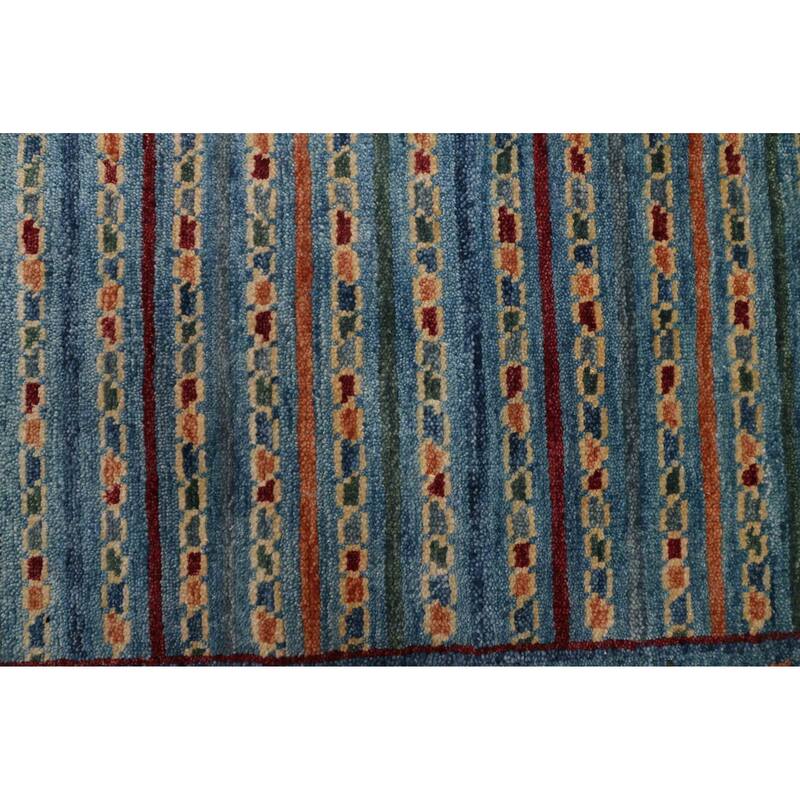 ECARPETGALLERY Hand-knotted Peshawar Ziegler Blue Wool Rug - 5'8 x 7'10