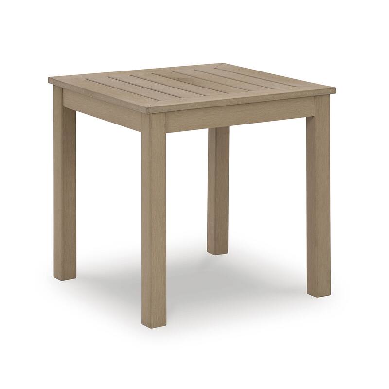 Signature Design by Ashley Hallow Creek Driftwood Outdoor End Table - 23.5" W x 23.5" D x 24" H