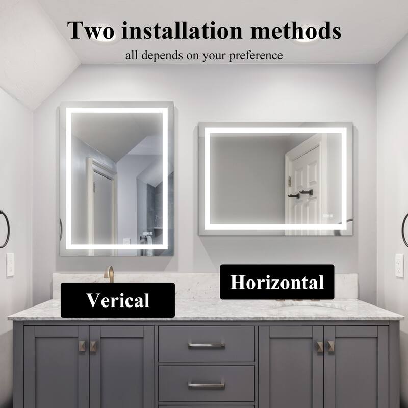 Modern Bathroom Vanity Mirror with LED Lights