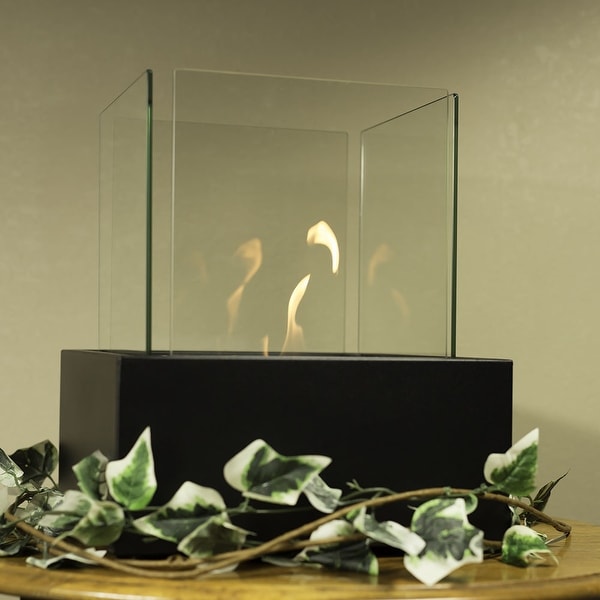 Sunnydaze Large Cubic Ventless Tabletop Bio Ethanol Fireplace