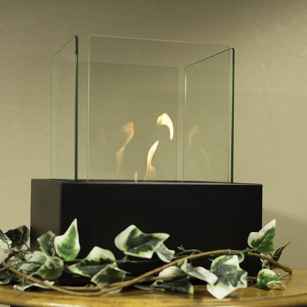 Shop Sunnydaze Large Cubic Ventless Tabletop Bio Ethanol Fireplace
