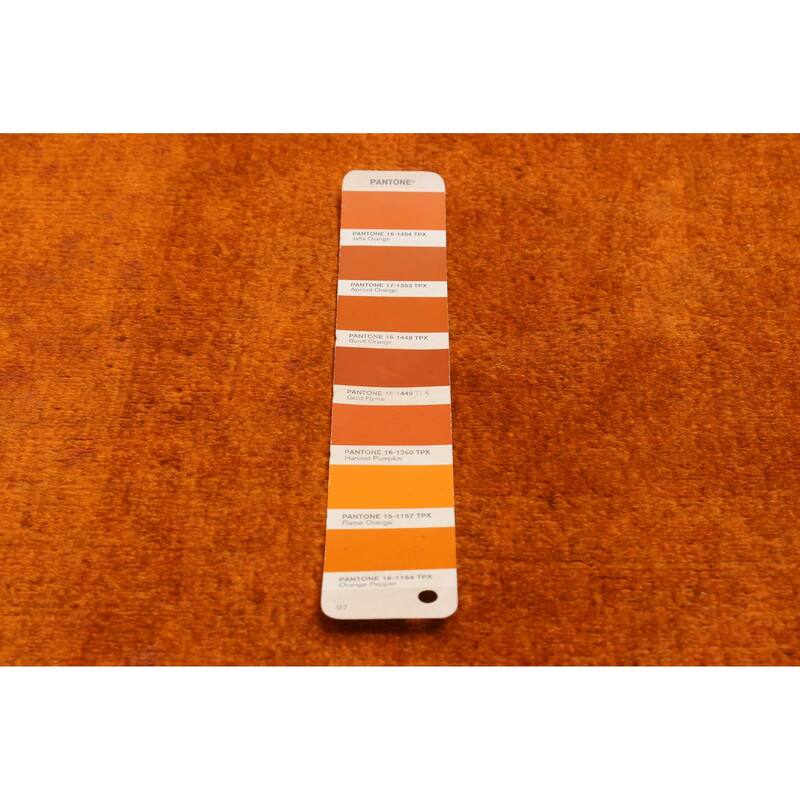 ECARPETGALLERY Hand-knotted Vibrance Orange Wool Rug - 6'1 x 9'0