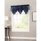 No. 918 Erica Sheer Crush Voile Single Ascot Curtain Valance - 51x24 - Navy