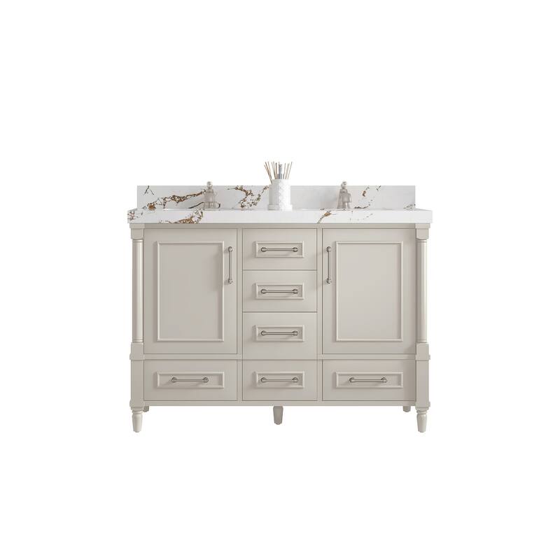 Willow Collections 48 in. W x 22 in. D Aberdeen Double sink Bathroom Vanity with Countertop