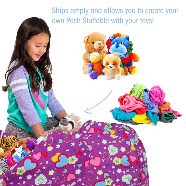 Kids Stuffed Animal Storage Bean Bag Chair Cover or Toy Organizer On Sale Bed Bath Beyond 32195615
