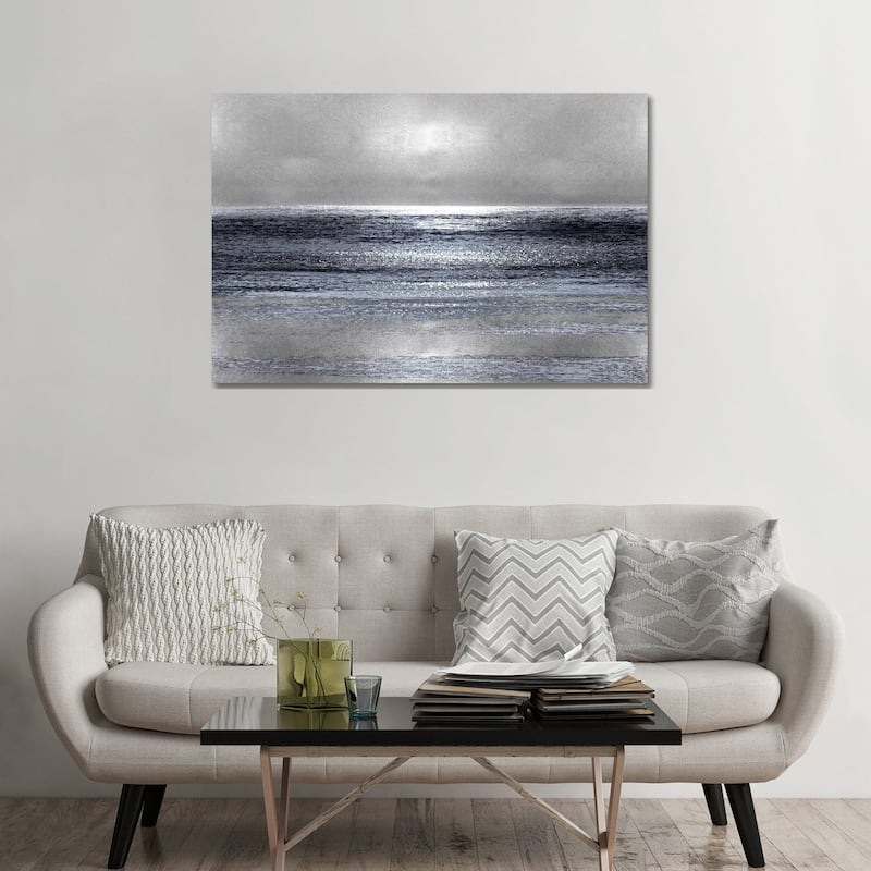 iCanvas "Silver Seascape III" by Michelle Matthews Canvas Print - 32x48x1.5