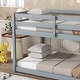 preview thumbnail 4 of 5, Solid Rubber Wooden Twin over Twin Loft Bed with Ladder, with Bed Platform of Strengthened Slats, Grey