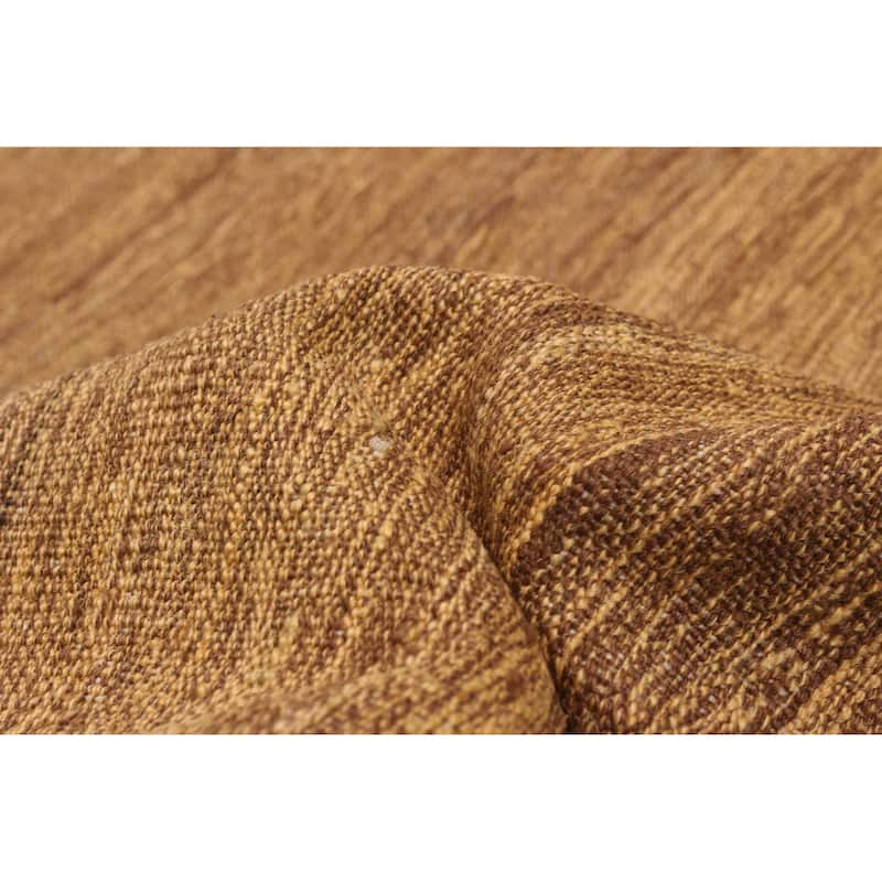 ECARPETGALLERY Flat-Weave Ankara FW Brown Wool Kilim - 8'0 x 10'8