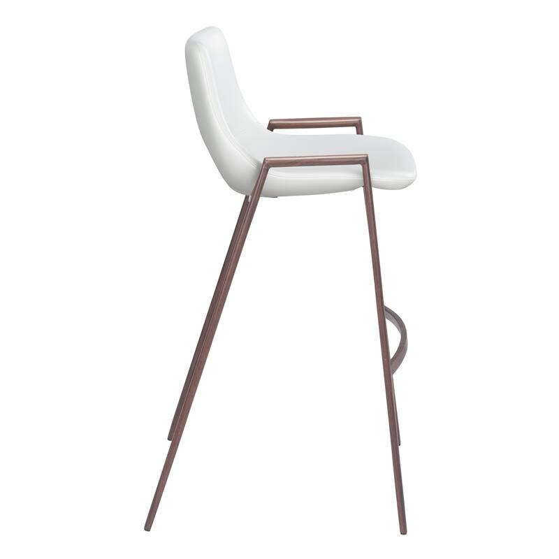 Britley Bay Bar Chair (Set of 2) White & Walnut