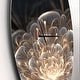 preview thumbnail 3 of 8, Designart 'Fractal Flower with Golden Rays' Oversized Floral Wall CLock