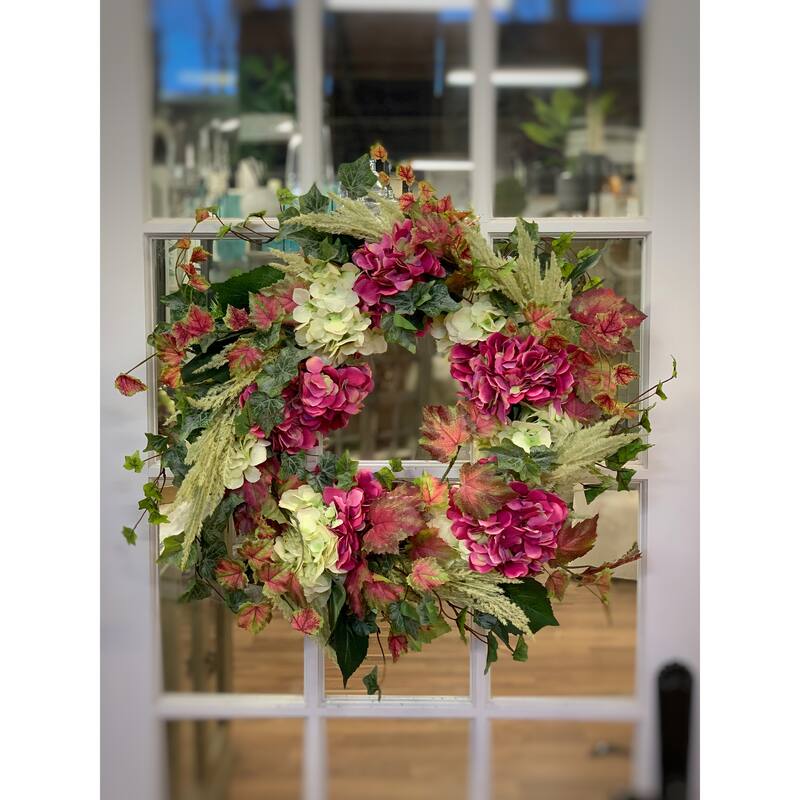 Hydrangeas and Ivy Wreath