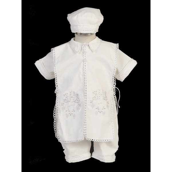 baby boy linen baptism outfit