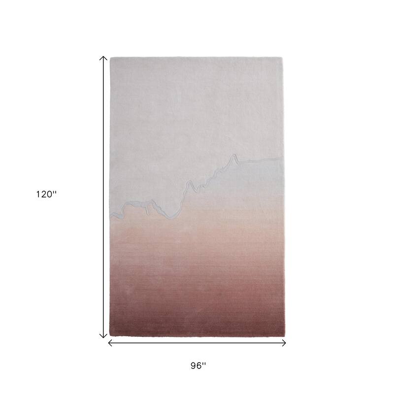 HomeRoots Ombre Casual Rectangle Area Rug