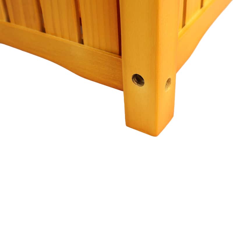 Wood Outdoor Square Wooden Flower and Herb Pot for Garden, Porch and Patio