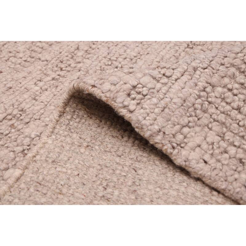 ECARPETGALLERY Hand-knotted Looma Taupe Wool Rug - 7'10 x 9'8