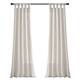 Porch & Den Alsea Burlap Knotted Tab Top Window Curtain Panel Pair