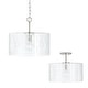 preview thumbnail 12 of 13, Emerson 1-light Dual Mount Semi-Flush/ Pendant w/ Embossed Seeded Glass