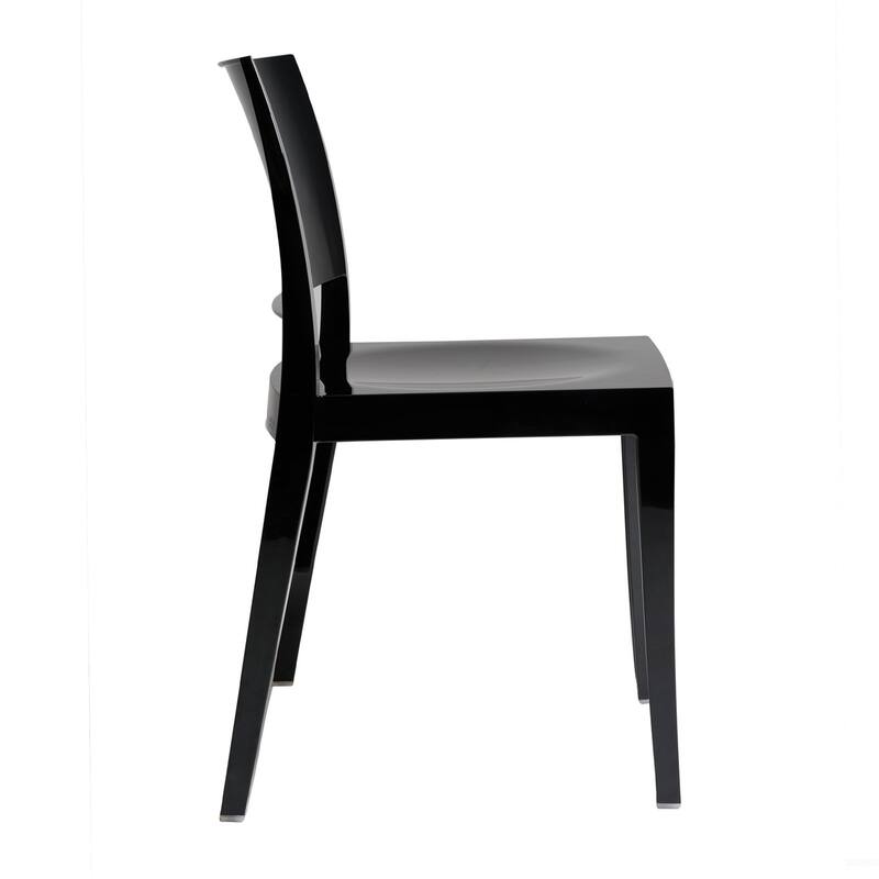 WRGHOME Modern Stacking Patio Dining Side Chair Indoor/Outdoor (Set of 2) - 31.10'' H X 19.29'' W X 19.68'' D