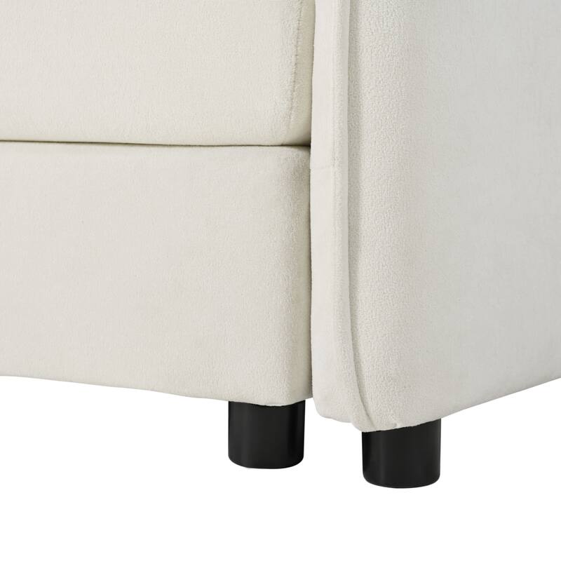 Modern Modular 3 Seat Sofa with Deep Dual Layer Cushions and Storage Pockets for Living Room and Guest Room