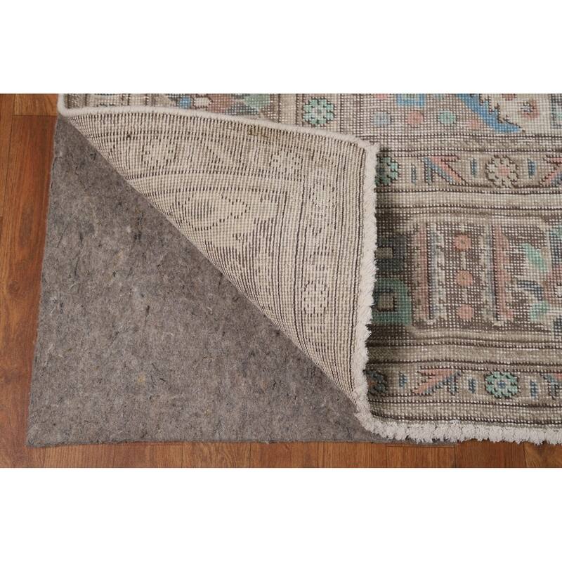 Geometric Tabriz Persian Area Rug Bedroom Handmade Wool Carpet - 8'0"x 11'0"