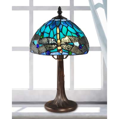 Classic Dragonfly Tiffany Accent Table Lamp