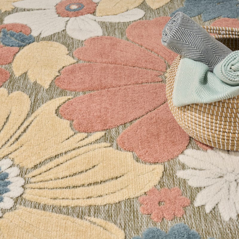 Nourison Aloha Indoor/Outdoor Floral Area Rug