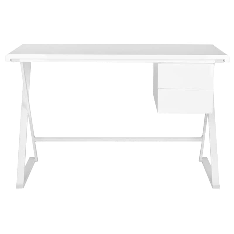 SAFAVIEH Penny Modern White Minimalist Desk