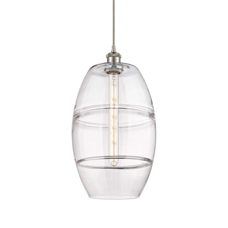 Innovations Lighting 516-1P-19-10 Vaz Pendant Vaz 10" Wide Mini - Brushed Satin Nickel / Clear