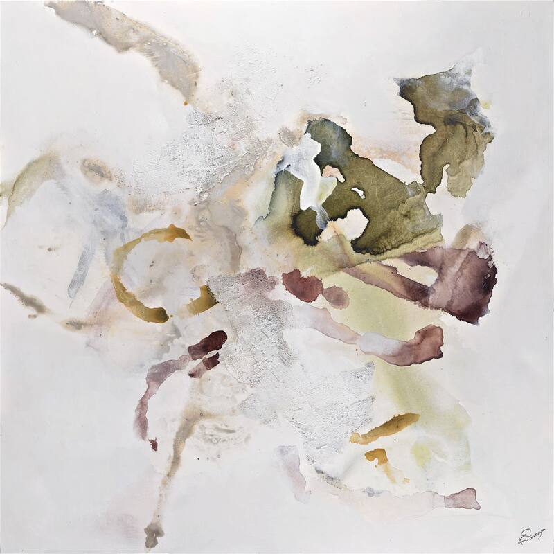 Renwil Topanga 48" Wide Canvas Art, Off-white