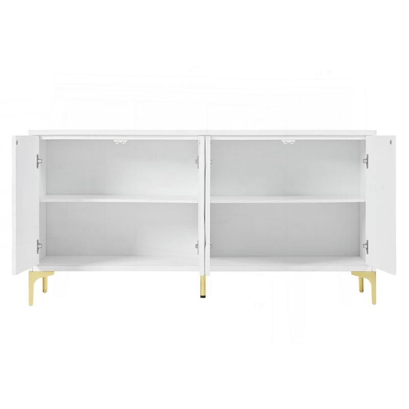 Versatile Sideboard Buffet Cabinet with Press-to-Open Doors