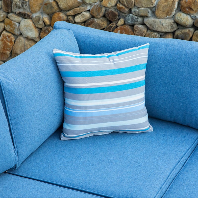 COSIEST 2-piece Outdoor Loveseat Wicker Sectional Sofa Set