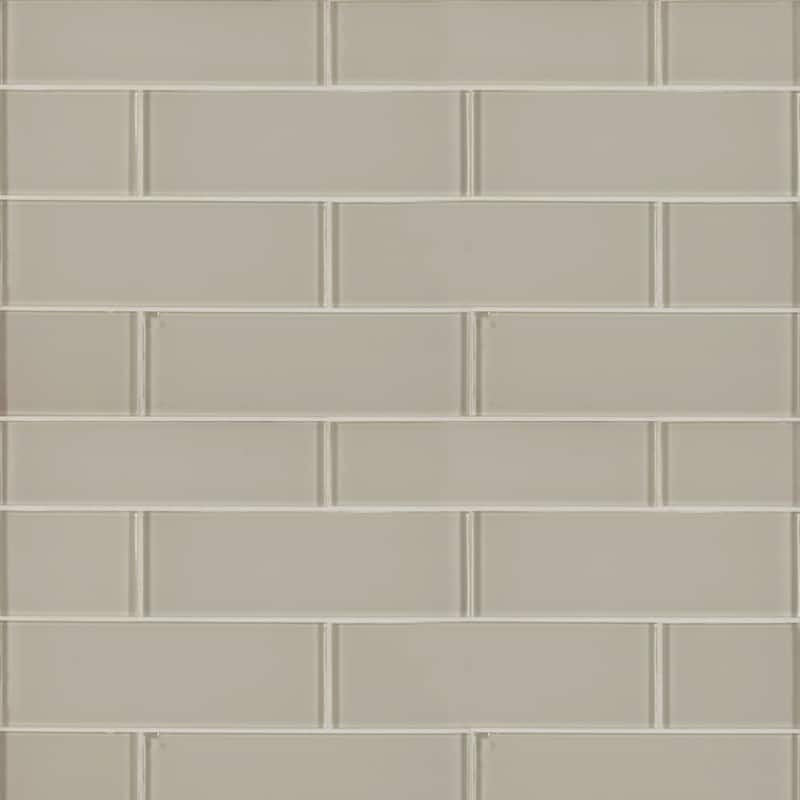 Ackland AKM-G-3X6TL-CA 6" x 12" Glass Solid Wall Tile - Glossy Visual - Kurova