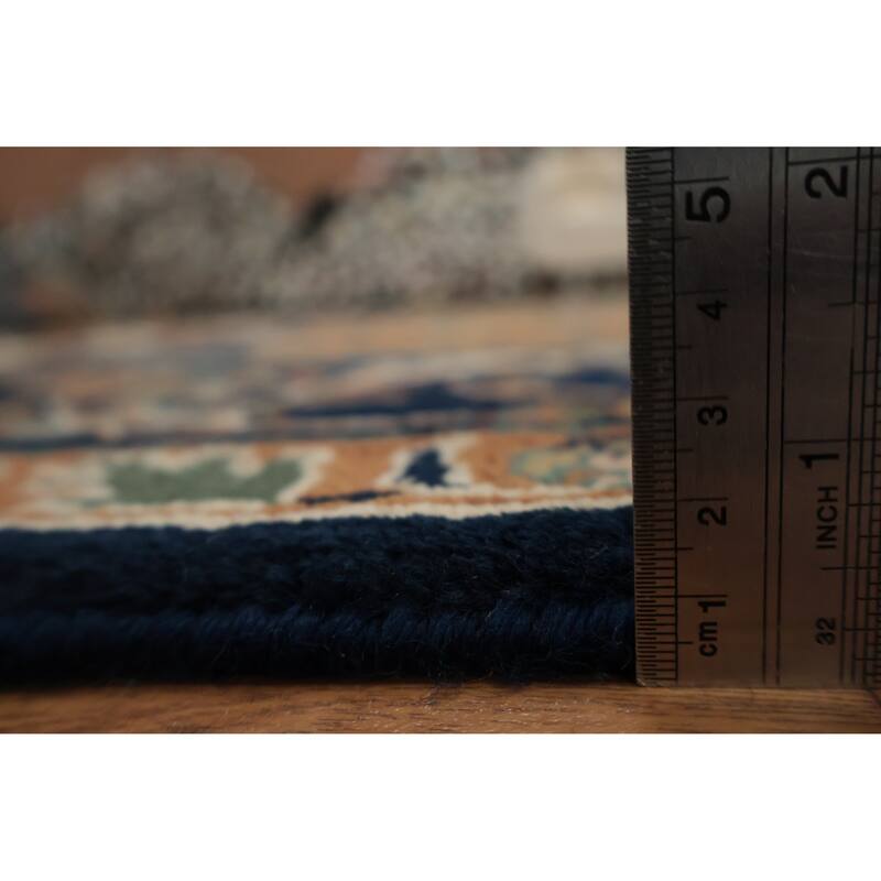 Hand Knotted Oriental 100% Wool Carpet Transitional All-Over Oranges & Rust Oushak Area Rug - 9' 10'' X 7' 11''