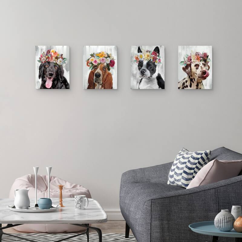 Flower Power I - IV by Studio Arts Canvas Art Prints