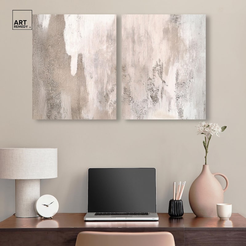 Striated Texture II Canvas Set of 2 by Art Remedy, Gallery Wrapped
