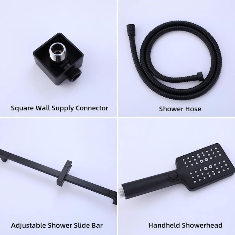 3-Function Wall Mounted Multi-Function Handheld Shower with Slide Bar