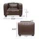 preview thumbnail 5 of 38, Goyette Faux Leather 3 Piece Club Chair and Sofa Set by Christopher Knight Home