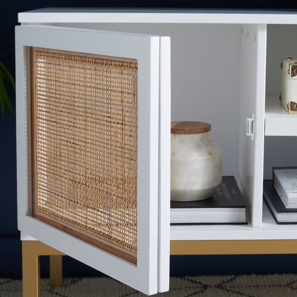 White cane tv stand sale
