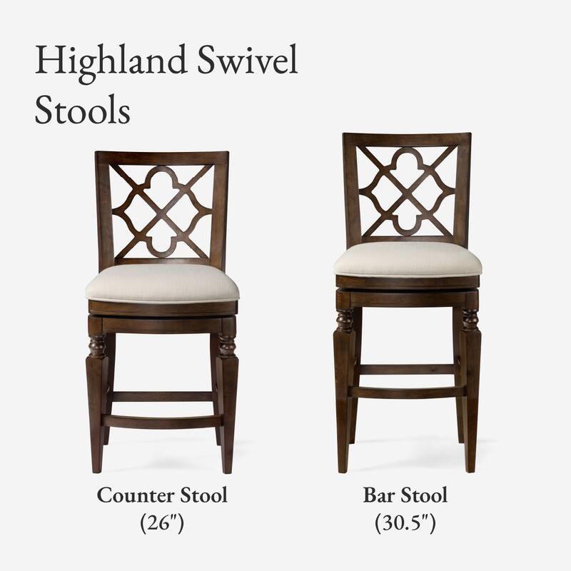Maven Lane 26" Highland Swivel Counter Height Kitchen Stool