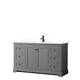 Option Dark Gray, Black Trim, White Quartz Top