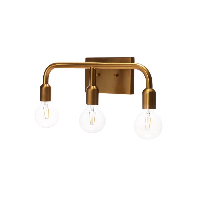 Robert Stevenson Lighting Benson - Exposed Bulb Metal Vanity Light