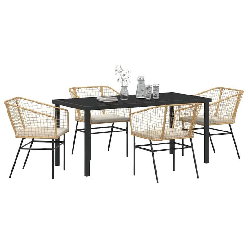 vidaXL Garden Dining Set Poly Rattan