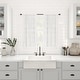 preview thumbnail 4 of 7, Clean Window Textured Slub Stripe Anti-Dust Linen Blend Sheer Cafe Curtain Pair