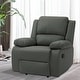 preview thumbnail 54 of 79, Vegan Leather Upholstered Push Back Manual Recliner Chair