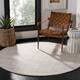 SAFAVIEH Handmade Abstract Nettie Modern Viscose Rug - 11'x11'Round - Ivory/Beige