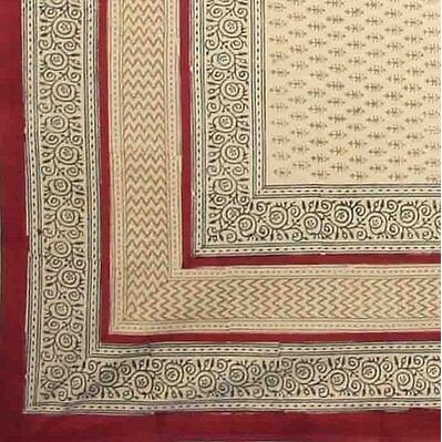 Handmade 100% Cotton Bagru Block Print Cotton Tablecloth Rectangle Square Round Napkin