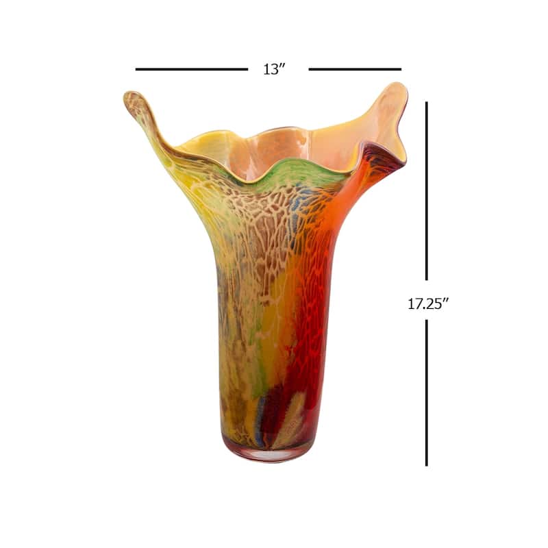 Lucero Hand Blown Art Glass Vase