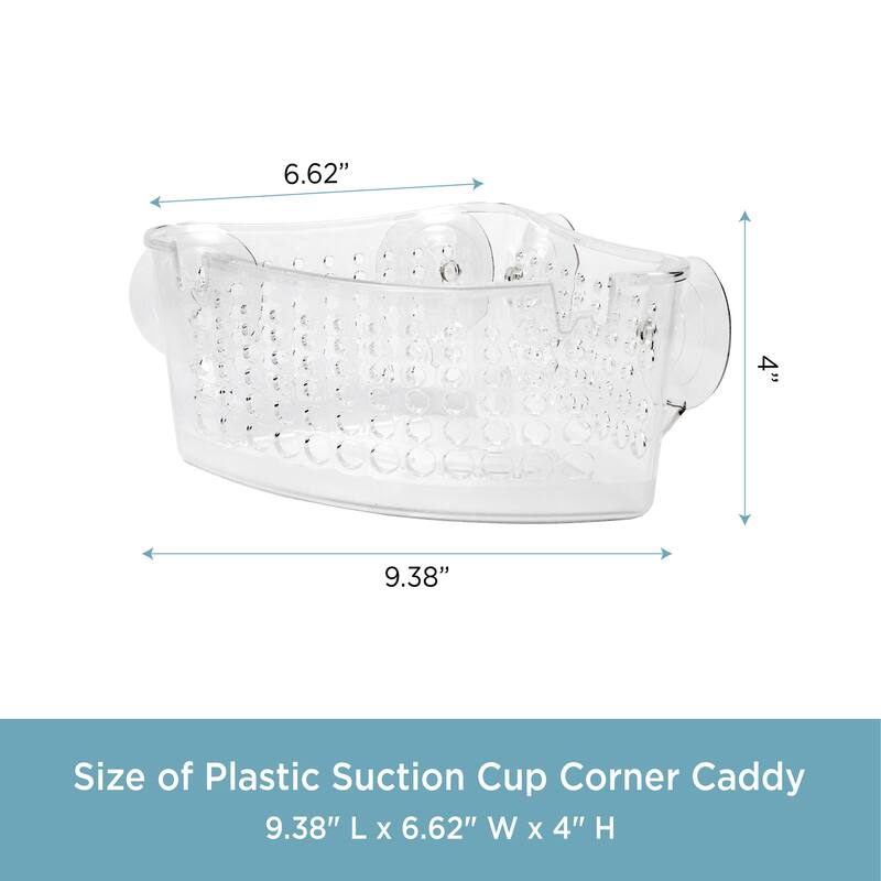 Kenney Suction Cup Corner Basket Shower Caddy - Clear