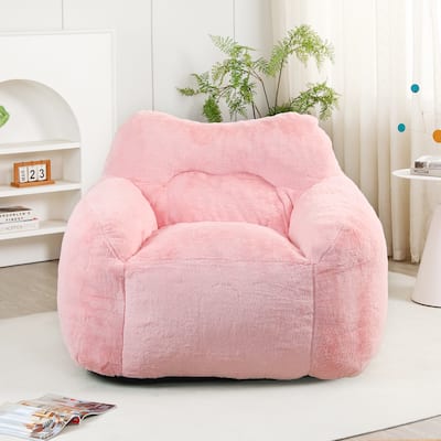 Oversized Memory Foam Bean Bag Chair Lazy Sofa with Armrests and Removable Cover for Living Room Bedroom