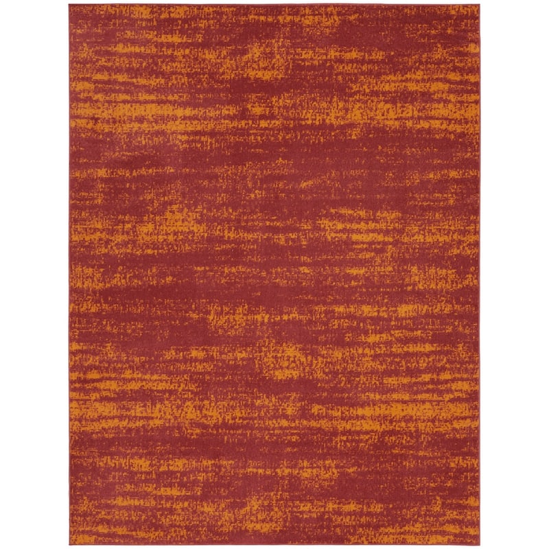 HomeRoots Abstract Contemporary Rectangle Outdoor Rug - 9' X 12'